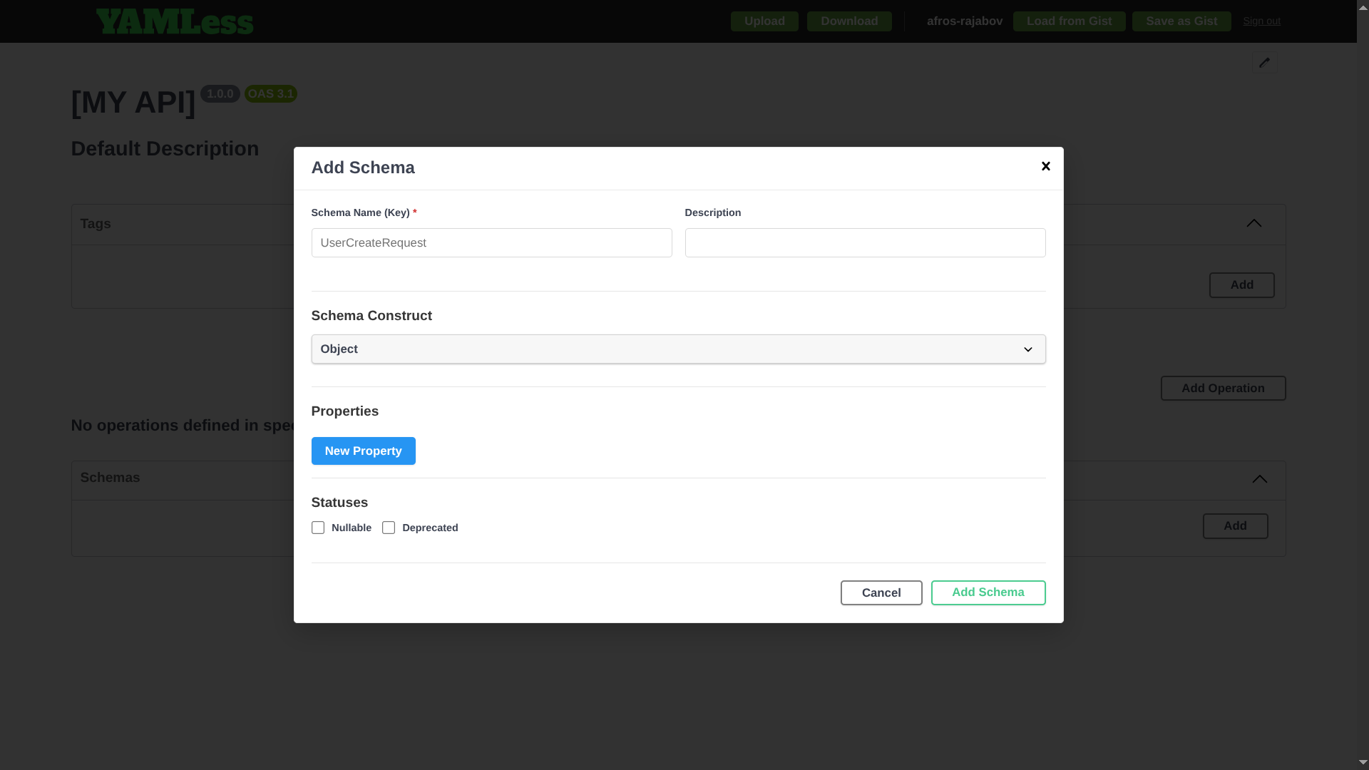 Add a schema