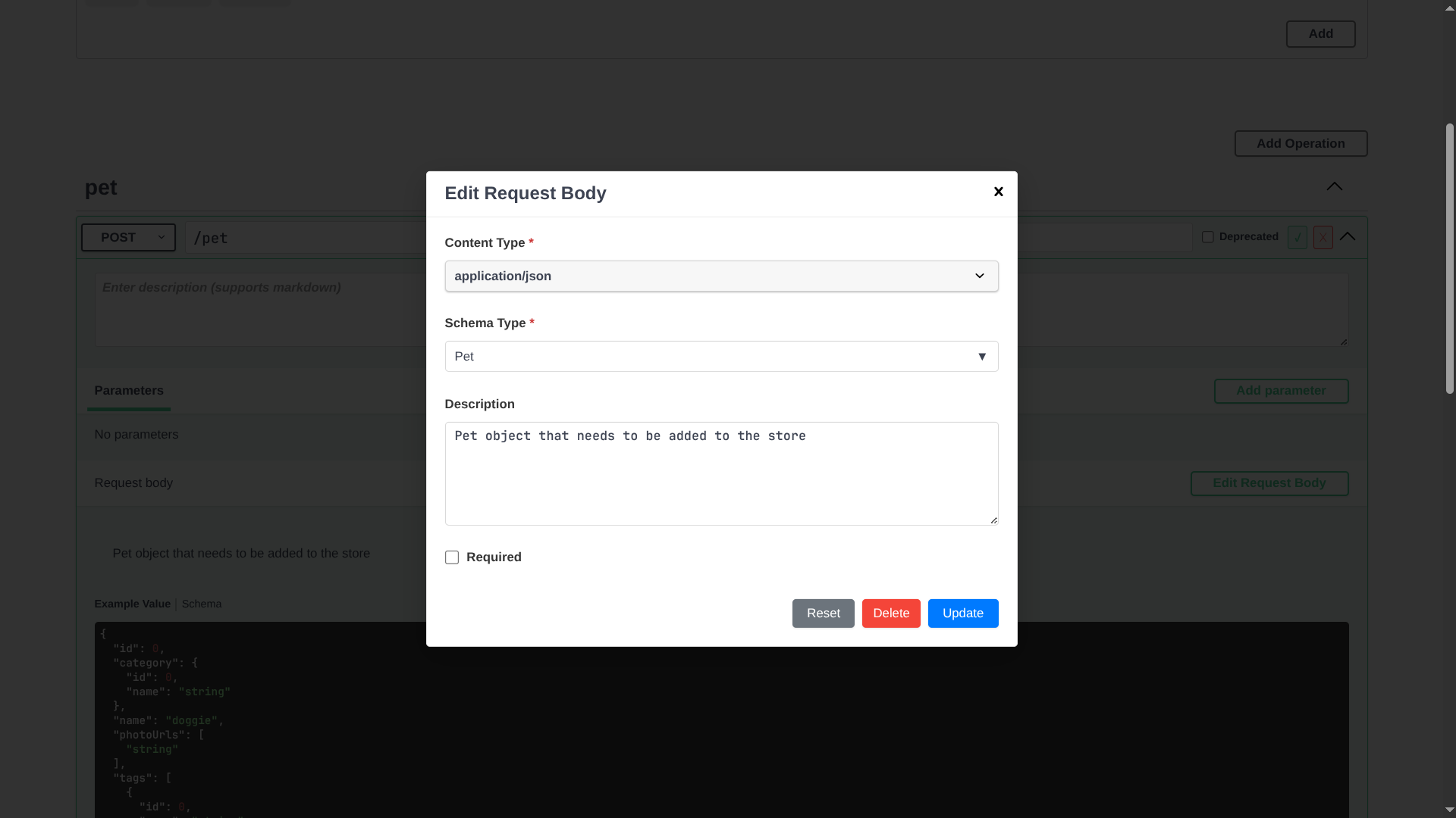 Edit the request body